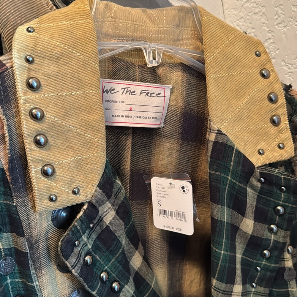 Free People Multicolor Rodeo Plaid Duster S - Picture 4 of 6